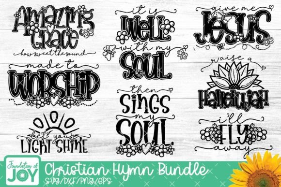 Christian Hymn Bundle: Graphics for T-Shirt Designs