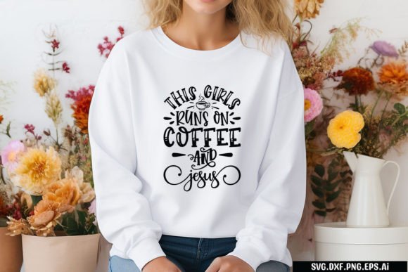 Coffee and Jesus Graphics for T-Shirt Designs
