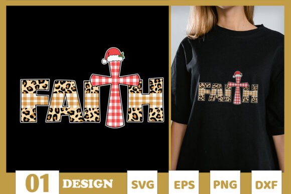 Faith Xmas SVG for Graphics & T-Shirt Designs