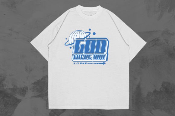 God Loves You Y2k Tee Graphics