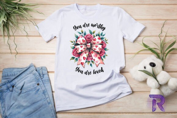 You Are Worthy Christian Valentines Graphics & T-Shirt Designs